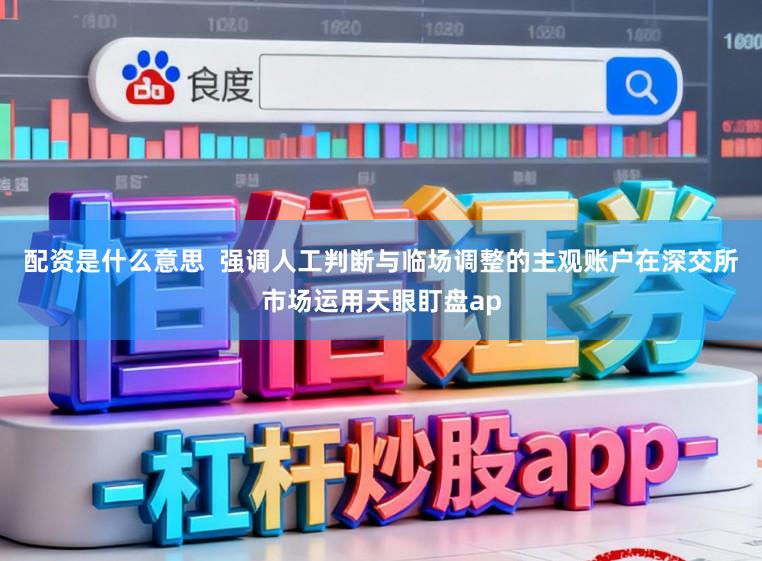 配资是什么意思  强调人工判断与临场调整的主观账户在深交所市场运用天眼盯盘ap
